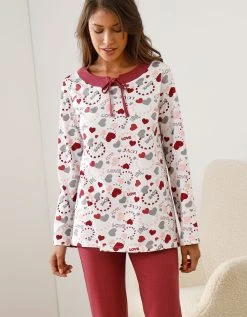 Blancheporte Pyjama Femme Imprimé "coeurs" -Blancheport en ligne 703864 C03 zoomx vue3