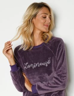 Blancheporte Chemise De Nuit Manches Longues Maille Polaire "lumineuse" 2 Blancheporte Chemise De Nuit Manches Longues Maille Polaire "lumineuse" -Blancheport en ligne 703893 C01 zoomx vue3