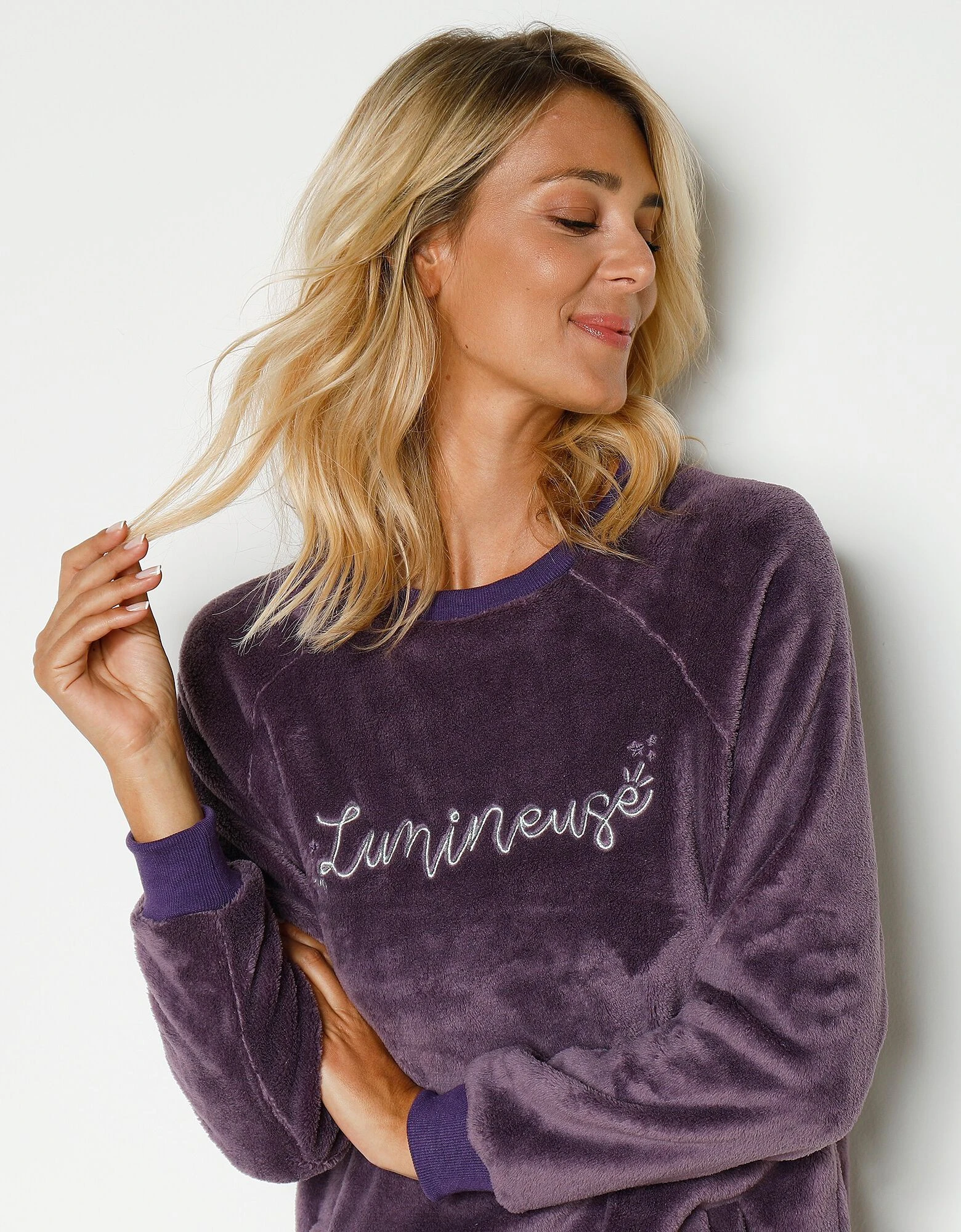 Chemise de nuit manches longues maille polaire "lumineuse" Blancheporte Chemise De Nuit Manches Longues Maille Polaire "lumineuse" -Blancheport en ligne