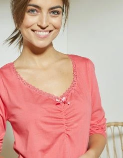 Blancheporte T-shirt Pyjama Manches Longues Imprimé Placé Papillons -Blancheport en ligne 703913 C04 zoomx vue5