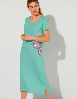 Blancheporte Chemise De Nuit Longue Imprimé Rosaces