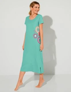 Blancheporte Chemise De Nuit Longue Imprimé Rosaces 6 Blancheporte Chemise De Nuit Longue Imprimé Rosaces -Blancheport en ligne 703921 C01 zoomx vue7