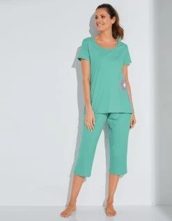 Blancheporte Pyjacourt Imprimé Rosaces - Coton Jersey -Blancheport en ligne 703927 C02 zoomx vue3