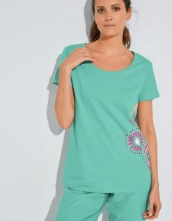 Blancheporte Pyjacourt Imprimé Rosaces - Coton Jersey -Blancheport en ligne 703927 C02 zoomx vue4