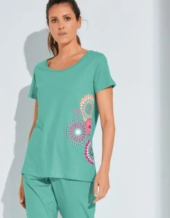 Blancheporte Pyjacourt Imprimé Rosaces - Coton Jersey -Blancheport en ligne 703927 C02 zoomx vue6