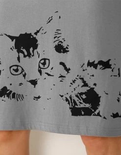 Blancheporte Chemise De Nuit Courte Imprimé Chat - Lot De 2 -Blancheport en ligne 703951 C03 zoom detailRFP