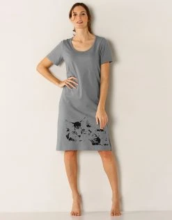 Blancheporte Chemise De Nuit Courte Imprimé Chat - Lot De 2 -Blancheport en ligne 703951 C03 zoomx vue6