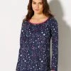 Blancheporte Tee-shirt Manches Longues Imprimé étoiles - Jersey Coton