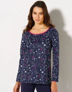 Blancheporte Tee-shirt Manches Longues Imprimé étoiles - Jersey Coton
