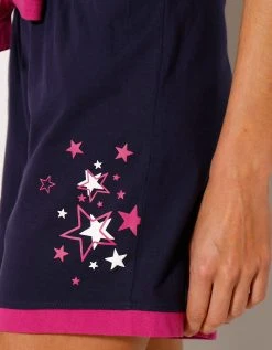 Blancheporte Short Uni + étoiles - Jersey Coton 3 Blancheporte Short Uni + étoiles - Jersey Coton -Blancheport en ligne 703973 C01 zoom detailRFP