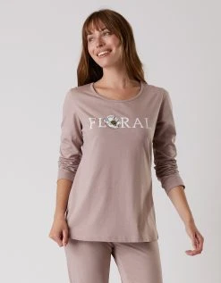 Blancheporte Pyjama Manches Longues Imprimé "Floral" -Blancheport en ligne 703975 C01 zoomx vue3