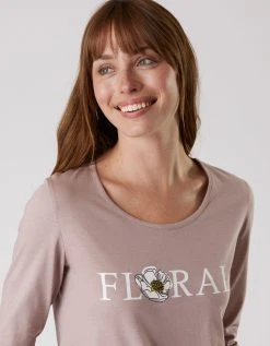 Blancheporte Pyjama Manches Longues Imprimé "Floral" -Blancheport en ligne 703975 C01 zoomx vue4