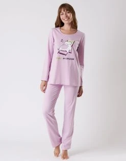 Blancheporte Pyjama Manches Longues Imprimé "Chat" -Blancheport en ligne 703977 C01 zoomx vue6