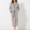 Blancheporte Peignoir Polaire Toucher Peluche Manches Longues, Longueur 115 Cm