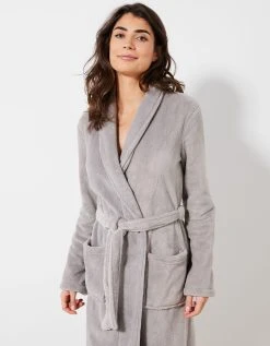 Blancheporte Peignoir Polaire Toucher Peluche Manches Longues, Longueur 115 Cm -Blancheport en ligne 704398 C03 zoomx vue3