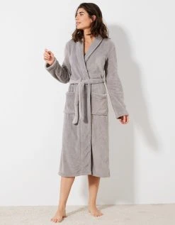 Blancheporte Peignoir Polaire Toucher Peluche Manches Longues, Longueur 115 Cm -Blancheport en ligne 704398 C03 zoomx vue4