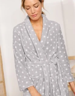 Blancheporte Peignoir Polaire Toucher Peluche Manches Longues, Longueur 115 Cm -Blancheport en ligne 704398 C05 zoomx vue5