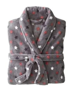 Blancheporte Peignoir Polaire Toucher Peluche Manches Longues, Longueur 115 Cm