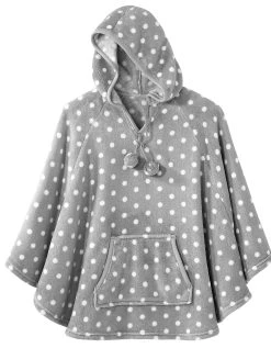 Blancheporte Poncho Polaire Toucher Peluche à Capuche -Blancheport en ligne 704428 C02 zoomx vue3