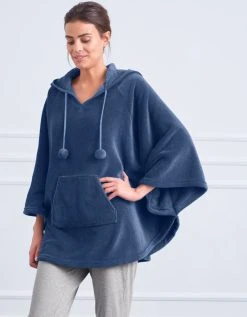 Blancheporte Poncho Polaire Toucher Peluche à Capuche -Blancheport en ligne 704428 C06 zoomx vue3