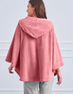 Blancheporte Poncho Polaire Toucher Peluche à Capuche 2 Blancheporte Poncho Polaire Toucher Peluche à Capuche -Blancheport en ligne 704428 C12 zoomx vue3