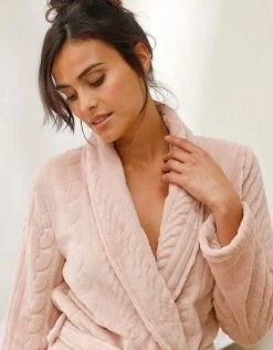 Blancheporte Peignoir Court Texturé En Polaire Peluche -Blancheport en ligne 704504 C01 zoomx vue6