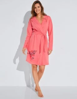 Blancheporte Peignoir Coton Imprimé Placé "bouquet -Blancheport en ligne 704509 C01 zoomx vue5