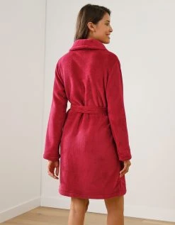 Blancheporte Peignoir Manches Longues Polaire Uni Toucher Peluche Longueur 92 Cm -Blancheport en ligne 704511 C05 zoomx vue6