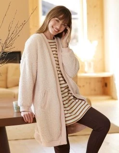 Blancheporte Gilet Long D'intérieur Maille Bouclette