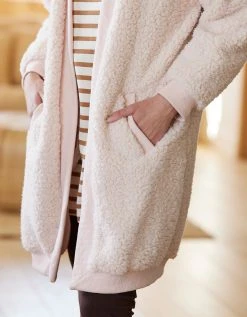 Blancheporte Gilet Long D'intérieur Maille Bouclette 3 Blancheporte Gilet Long D'intérieur Maille Bouclette -Blancheport en ligne 704520 C01 zoomx vue4