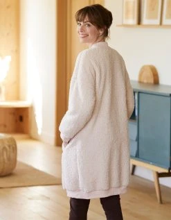 Blancheporte Gilet Long D'intérieur Maille Bouclette 4 Blancheporte Gilet Long D'intérieur Maille Bouclette -Blancheport en ligne 704520 C01 zoomx vue5