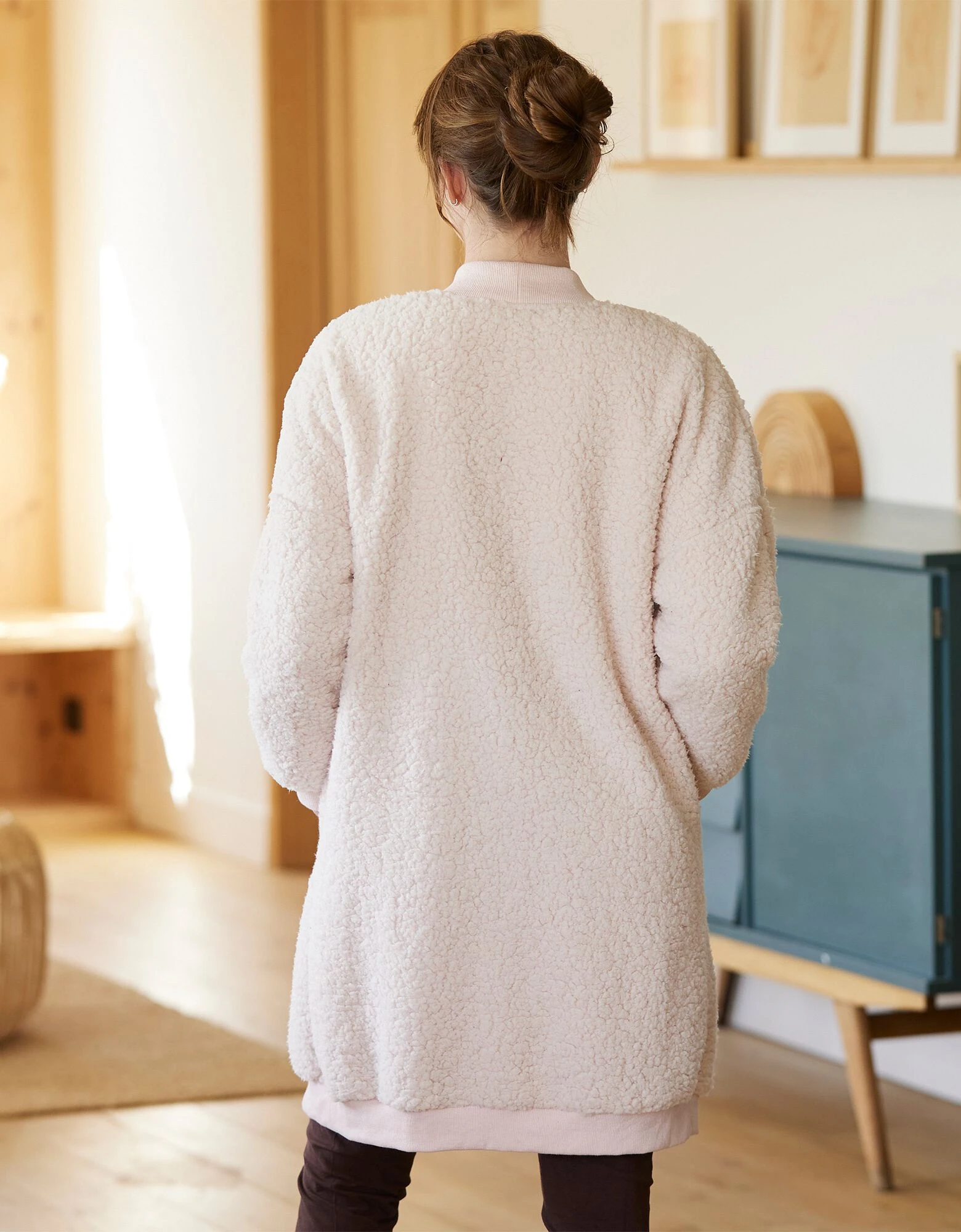 Gilet long d'intérieur maille bouclette Blancheporte Gilet Long D'intérieur Maille Bouclette -Blancheport en ligne