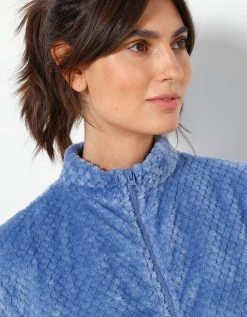 Blancheporte Robe De Chambre Zippée Polaire Texturé -Blancheport en ligne 704527 C01 zoomx vue3