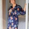 Blancheporte Kimono Court Satin Imprimé Floral