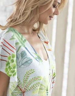 Blancheporte Kimono Imprimé Manches Courtes - Collection Upcycling 2 Blancheporte Kimono Imprimé Manches Courtes - Collection Upcycling -Blancheport en ligne 706166 C01 zoomx vue3