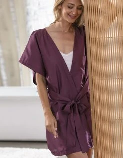 Blancheporte Kimono Uni Manches Courtes - Collection Upcycling