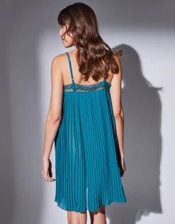 Blancheporte Nuisette Col V Dentelle Et Voile Plissé -Blancheport en ligne 706179 C00 zoomx vue7