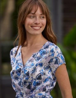 Blancheporte Pyjama Satin Imprimé Avec Ceinture -Blancheport en ligne 706185 C00 zoomx vue5