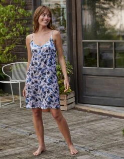 Blancheporte Nuisette Satin Imprimé Fines Bretelles -Blancheport en ligne 706189 C01 zoomx vue4