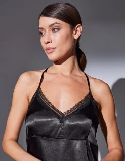 Confidence Lingerie Nuisette Satin Et Dentelle - Col V 2 Confidence Lingerie Nuisette Satin Et Dentelle - Col V -Blancheport en ligne 706197 C02 zoomx vue3