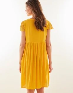 Blancheporte Chemise De Nuit Crépon De Viscose Et Macramé -Blancheport en ligne 706198 C01 zoomx vue7